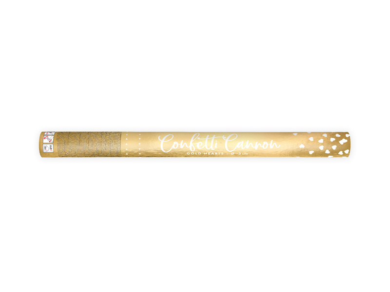 Confetti Shooter Hartjes Goud - 60 cm afbeelding