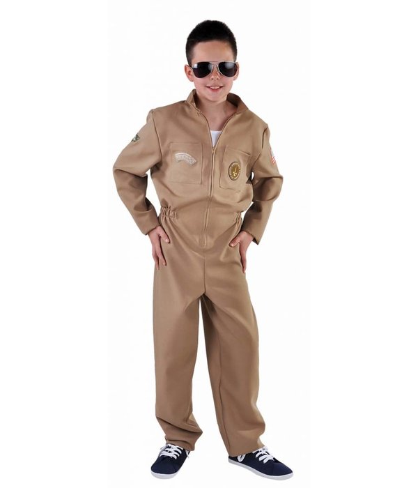 Jet Fighter Straaljager pak kind camel