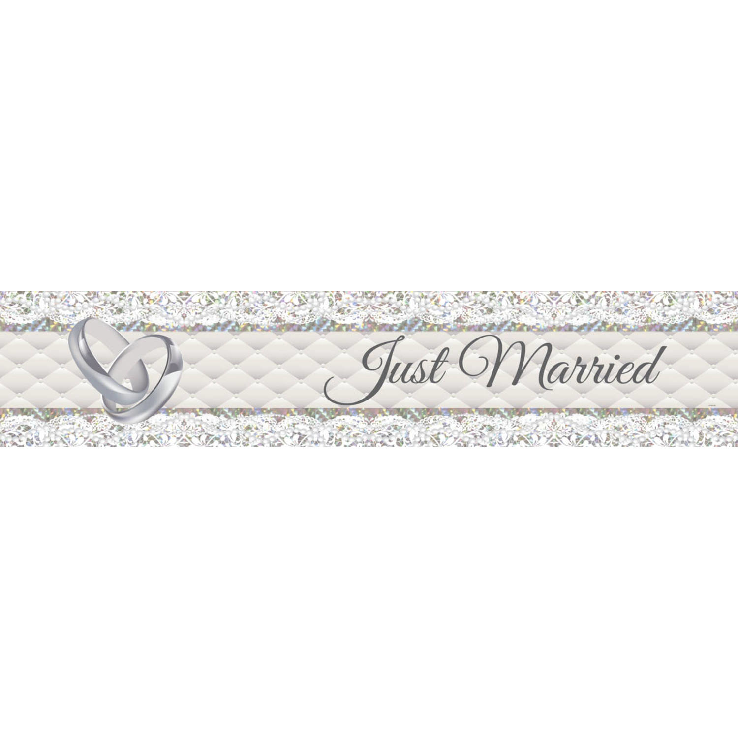 Foliebanner Just Married - 2,5m