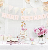 Letterslinger Just Married Lichtroze - 155cm