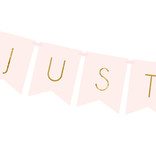 Letterslinger Just Married Lichtroze - 155cm