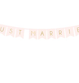Letterslinger Just Married Lichtroze - 155cm