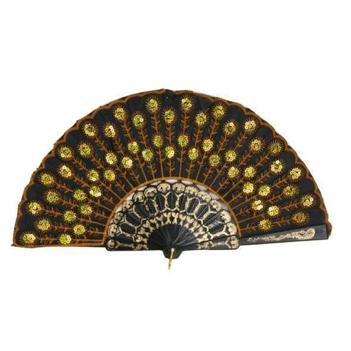 Handwaaier Pailletten Goud