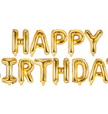 Folie Ballonnen Set Happy Birthday Goud
