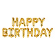 Folie Ballonnen Set Happy Birthday Goud