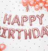 Happy Birthday Ballonnen set Rosé Goud