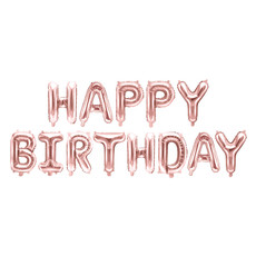 Happy Birthday Ballonnen set Rosé Goud