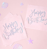 Servetten Happy birthday Poederroze - 20 Stuks