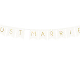Letterslinger Just Married Wit - 155cm