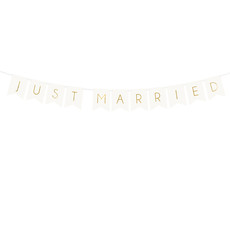 Letterslinger Just Married Wit - 155cm