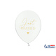 Pastel Ballonnen Bruiloft Puur Wit 'Just Married' - 6 Stuks