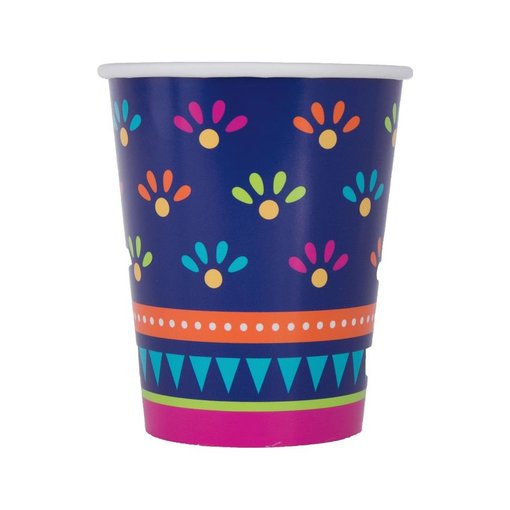 Mexicaanse Party Bekers Boho Fiësta - 8 Stuks