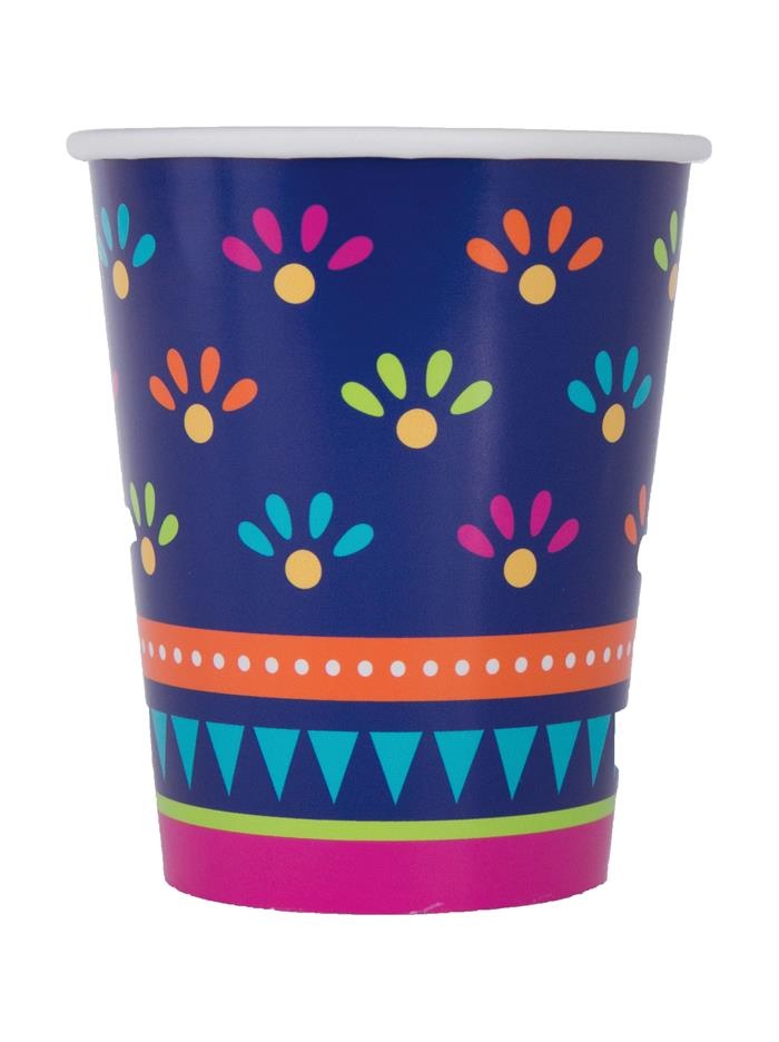 Mexicaanse Party Bekers Boho Fiësta - 8 Stuks