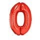 Folieballon Rood Cijfer '0' Groot