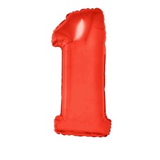 Folieballon Rood Cijfer '1' Groot