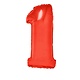 Folieballon Rood Cijfer '1' Groot