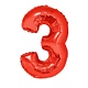 Folieballon Rood Cijfer '3' Groot