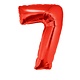 Folieballon Rood Cijfer '7' Groot