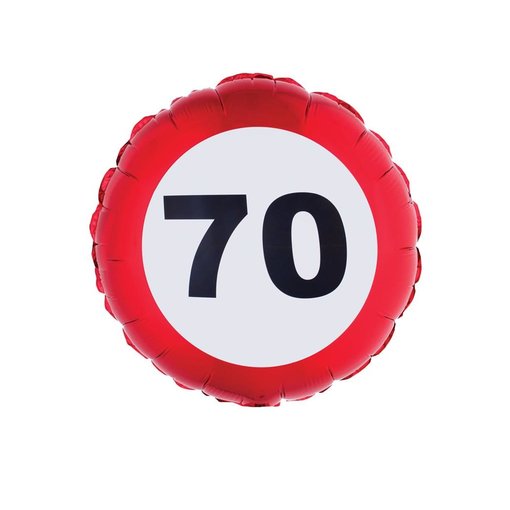 Folieballon verkeersbord 70 Jaar