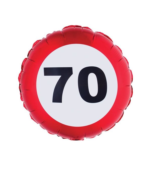 Folieballon verkeersbord 70 Jaar