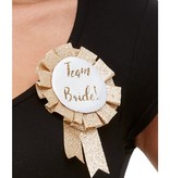 Team Bride Rozet Rosé Goud/Glitter