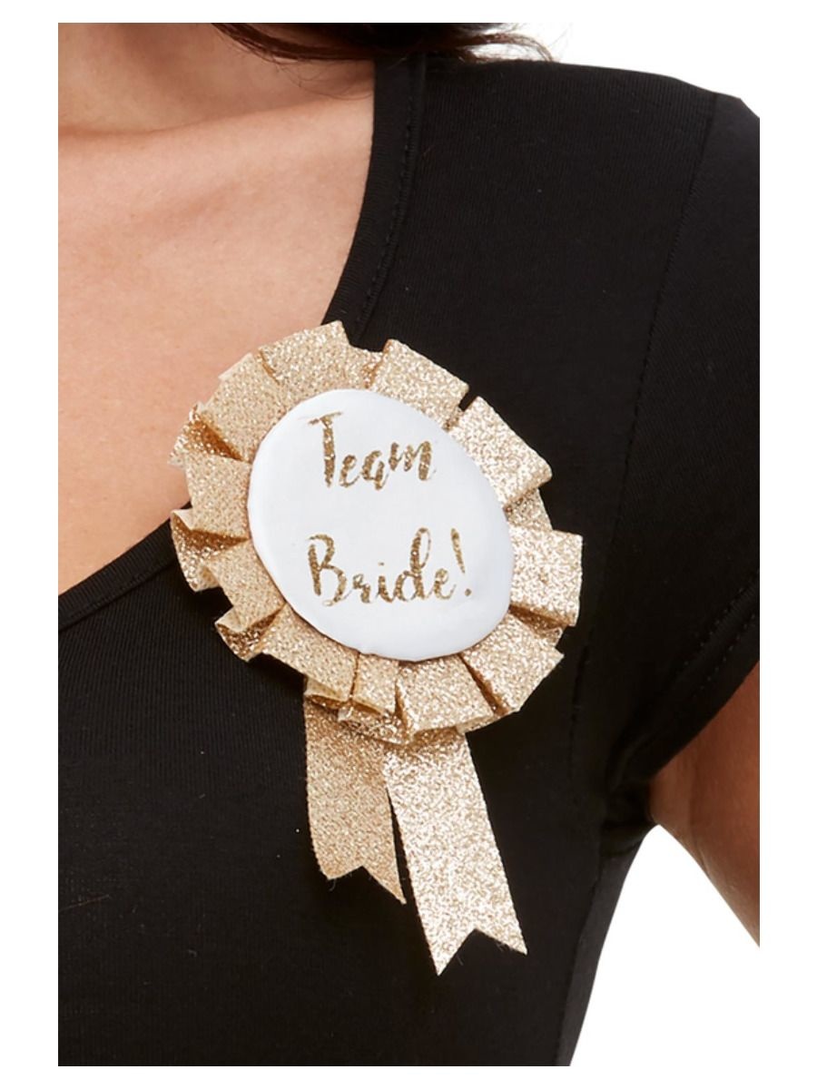 Team Bride Rozet Rosé Goud/Glitter afbeelding