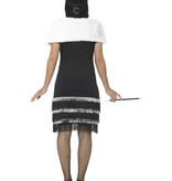 Jaren 20 Flapper Jurk Zwart