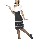 Jaren 20 Flapper Jurk Zwart