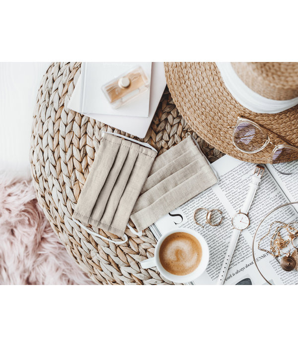 Herbruikbaar Mondkapje Plooien Warm Grijs Volwassene