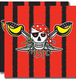 Rode piraten servetten - 20 stuks