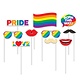Photo Booth Set Rainbow Pride - 10 Stuks