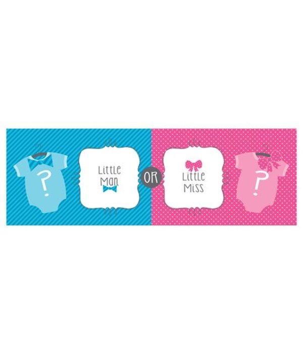 Banner Gender Reveal Little Man Or Miss