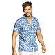 Tropische Hawaii Blouse Blauw