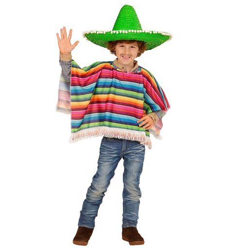 Poncho meerkleurig kind