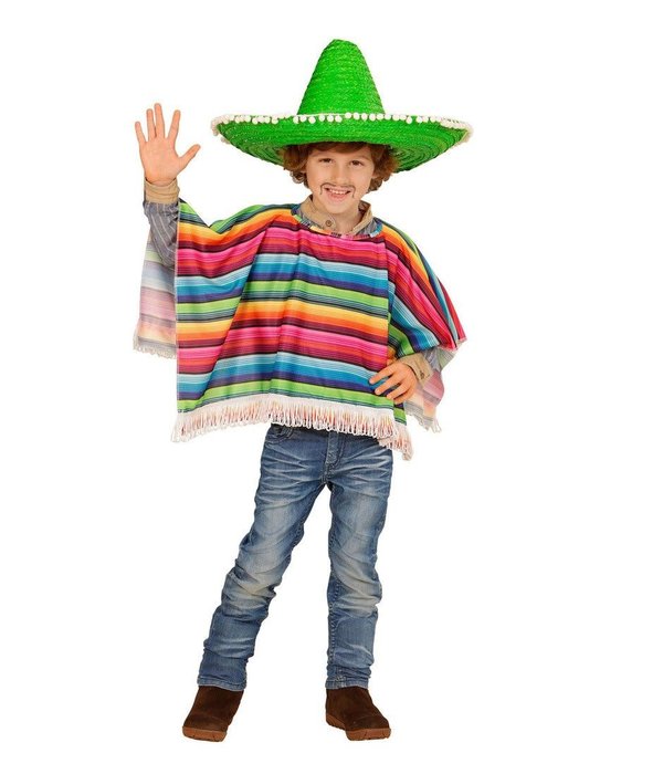 Poncho meerkleurig kind