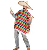 Poncho meerkleurig volwassen