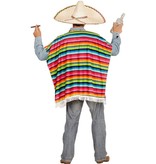 Poncho meerkleurig volwassen