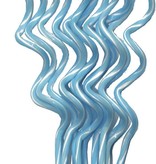 Spaghetti Kaarsjes Blauw/Wit - 12 Stuks