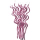 Spaghetti Kaarsjes Roze/Wit - 12 Stuks