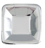 Bordjes Zilver Vierkant Klein 13 cm - 8 Stuks