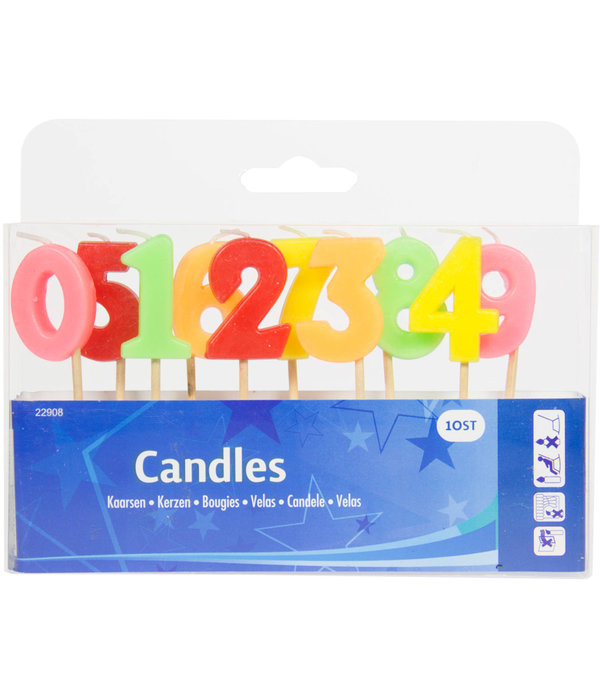 Kaarsjes Set 0 t/m 9 Jaar