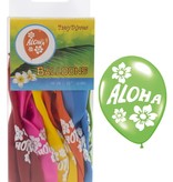 Hawaii ballonnen 'Aloha' Multikleur - 12 Stuks