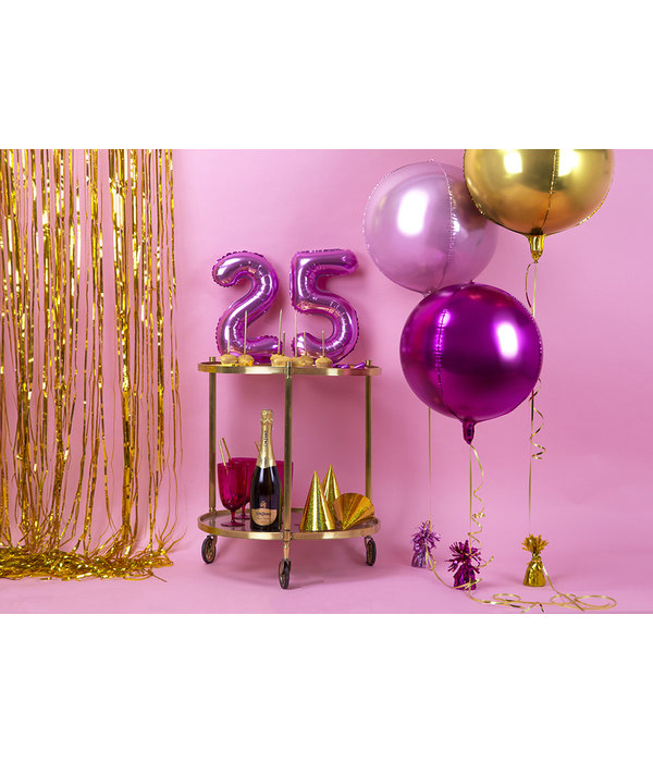 Folie Ballon Bal Metallic Lichtroze 40cm