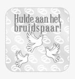 Huldeschild Bruidspaar Cartoon