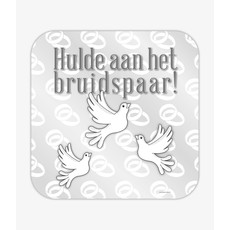 Huldeschild Bruidspaar Cartoon