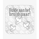 Huldeschild Bruidspaar Cartoon