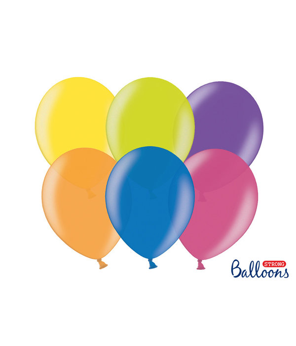 Metallic ballonnen kleurenmix - 100 Stuks
