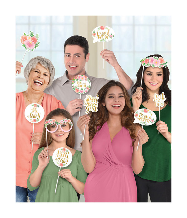 Photo booth set geboorte baby - 13 stuks