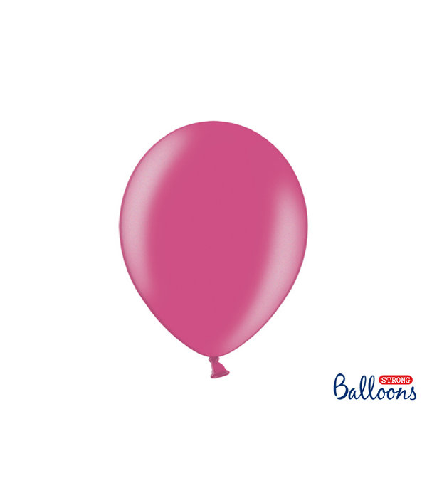 Metallic ballonnen Hot Pink - 50 Stuks