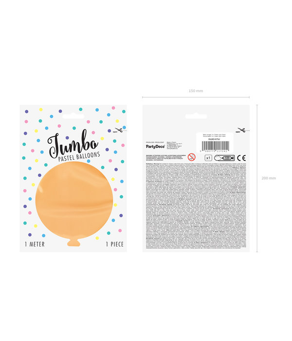 Mega Ballon Pastel Peach - 1m